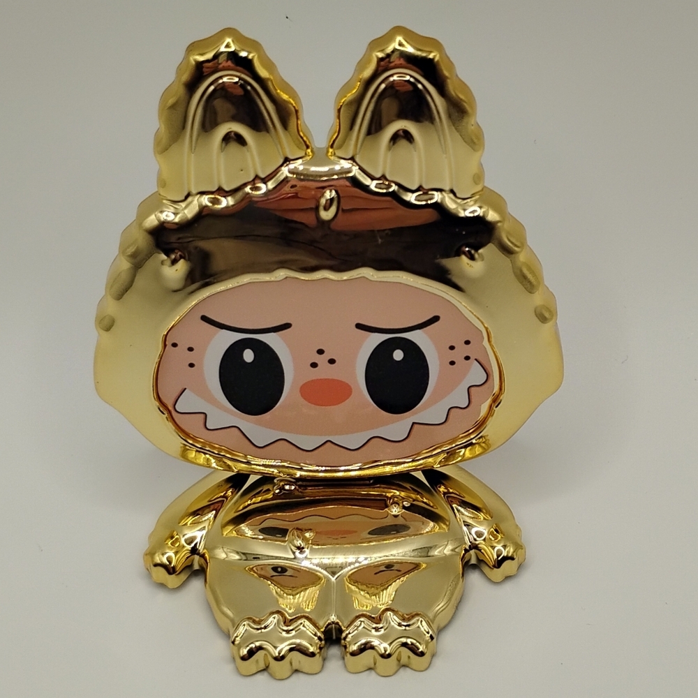 Labubu Gold Phone Stand & Mirror Turns 360°